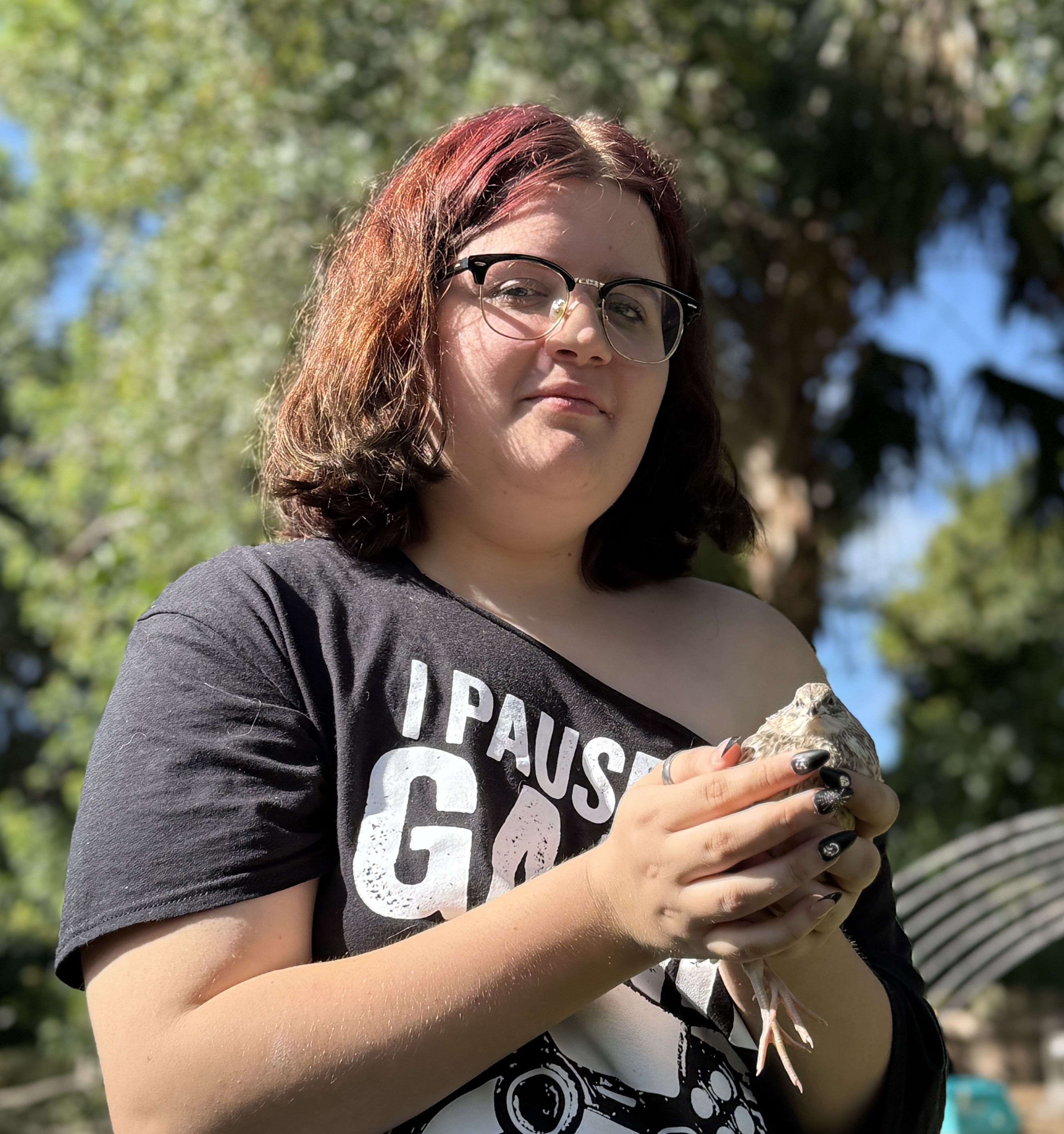Family with rabbits on the homestead